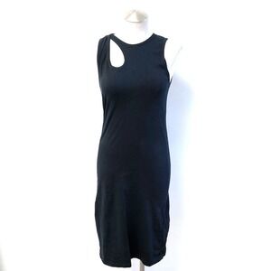Public School Dress Womens S Small Black Sleeveless Cutout Midi Cotton PSNY